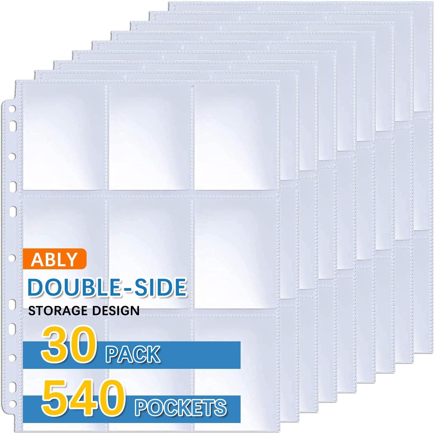 Trading Card Binder - 540 Pockets Double-Sided Trading Card Pages
