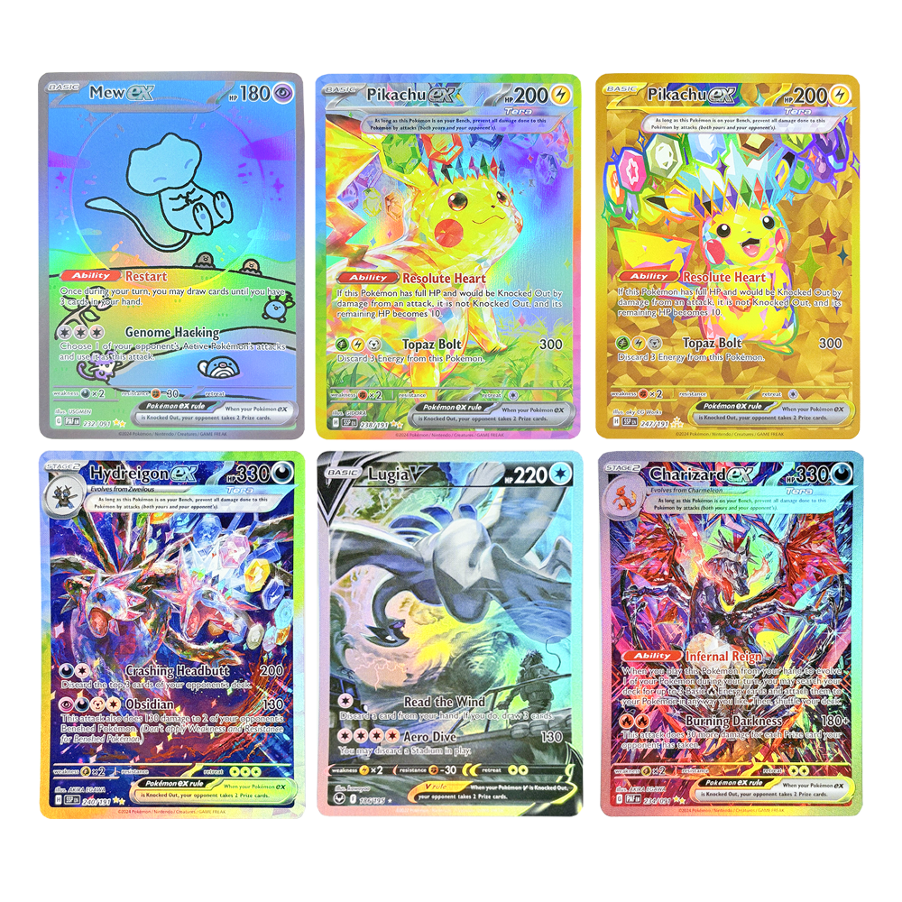 Pokemon Binder Card - Holographic Game Trading Collection PTCG Proxy