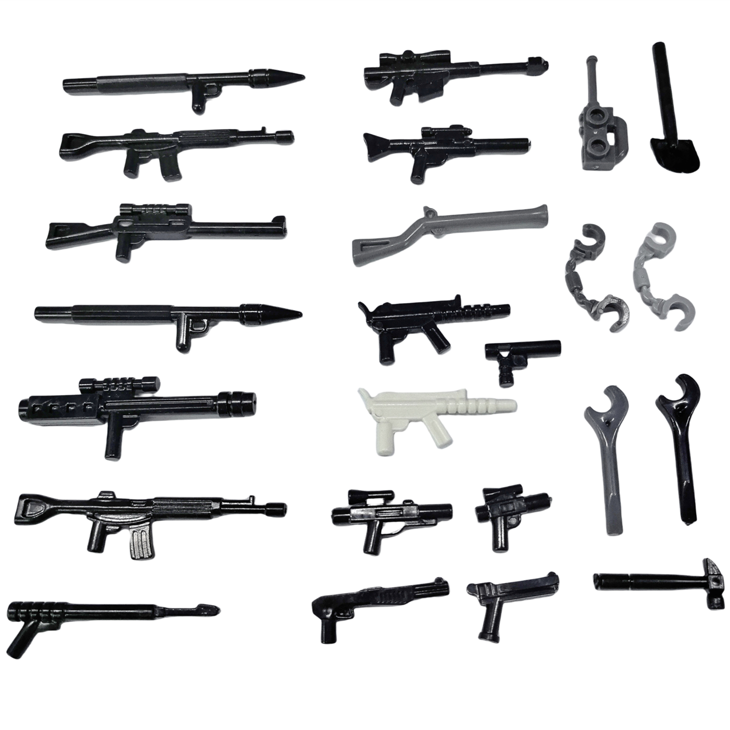 Lego Minifigure Holder - Military WW2 Weapon Guns Soldier MOC