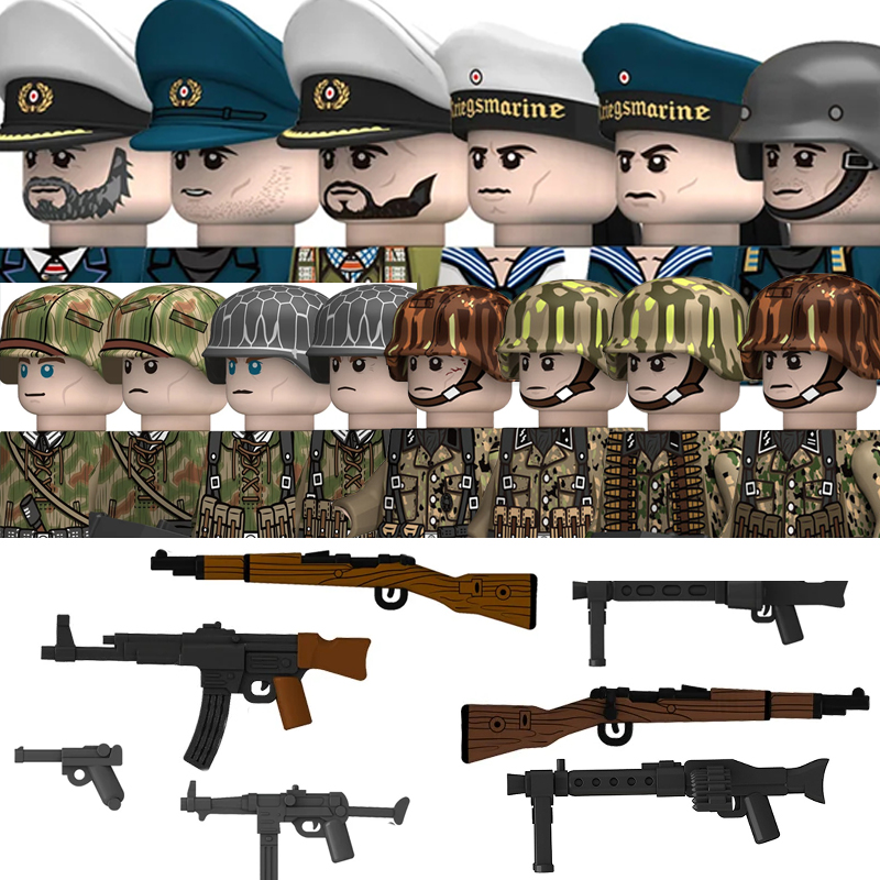 Military WW2 German Navy Figur - مراجعة Lego Minifigure Holder وسعره
