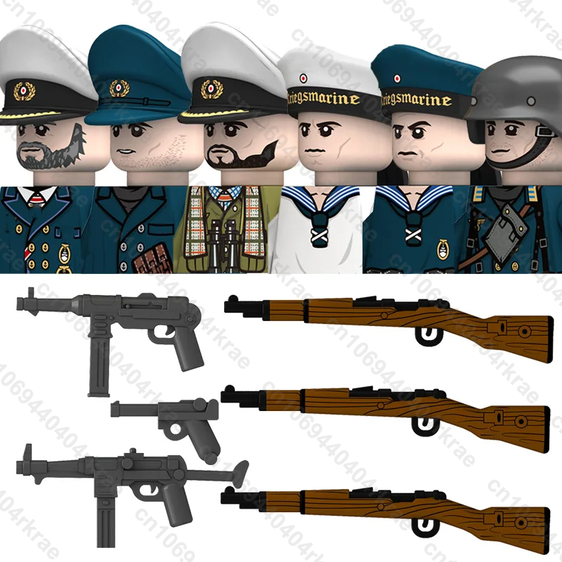 Military WW2 German Navy Figur - مراجعة Lego Minifigure Holder وسعره
