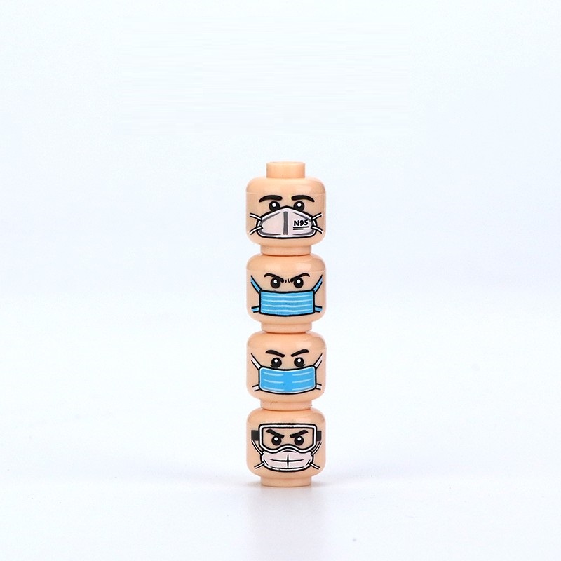 MOC City Face Heads Mini Actio - مراجعة Lego Minifigure Holder وسعره