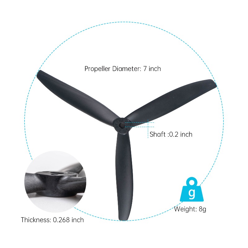 7X4X3 7040 Propeller 7-Inch Bl - مراجعة Model Airplane Plastic وسعره