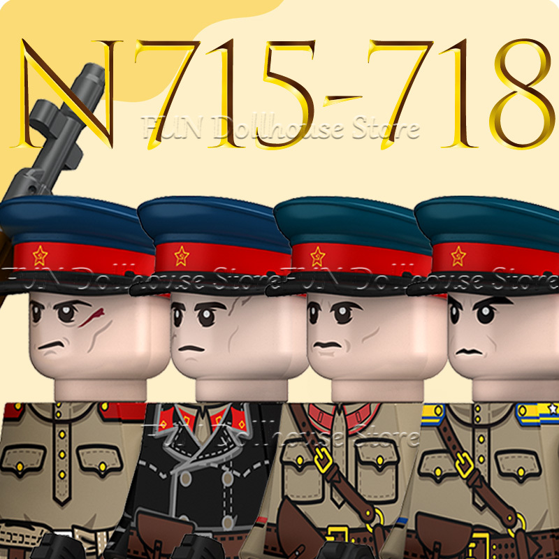 MOC WW2 Soviet Soldier Figures - مراجعة Lego Minifigure Holder وسعره