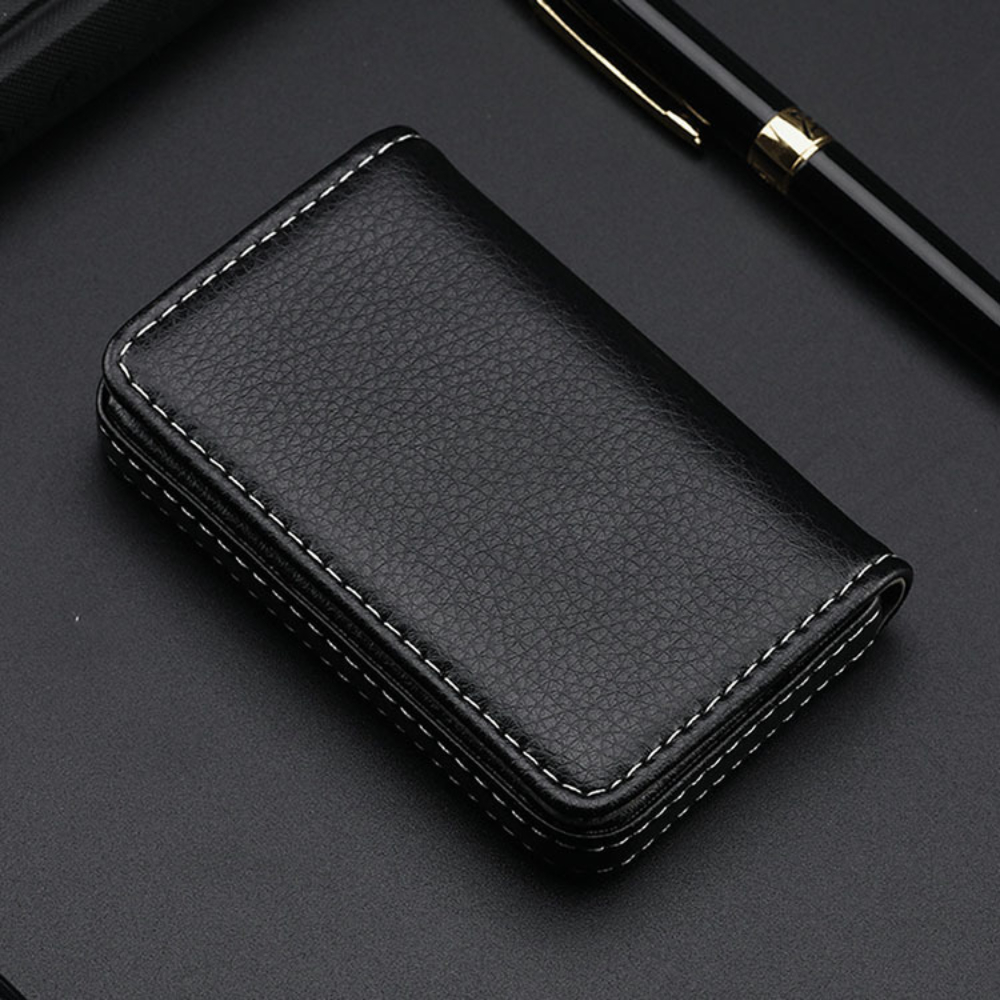 Sized Stitched PU Leather Cred - مراجعة Card Top Loader وسعره
