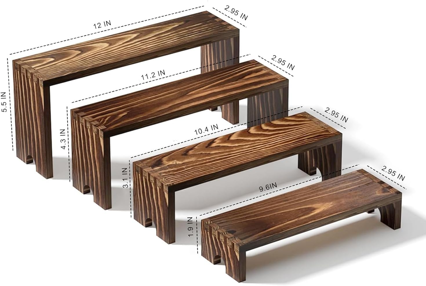 2 Tier Wooden Cupcake Stand Se - مراجعة Display Risers Set وسعره