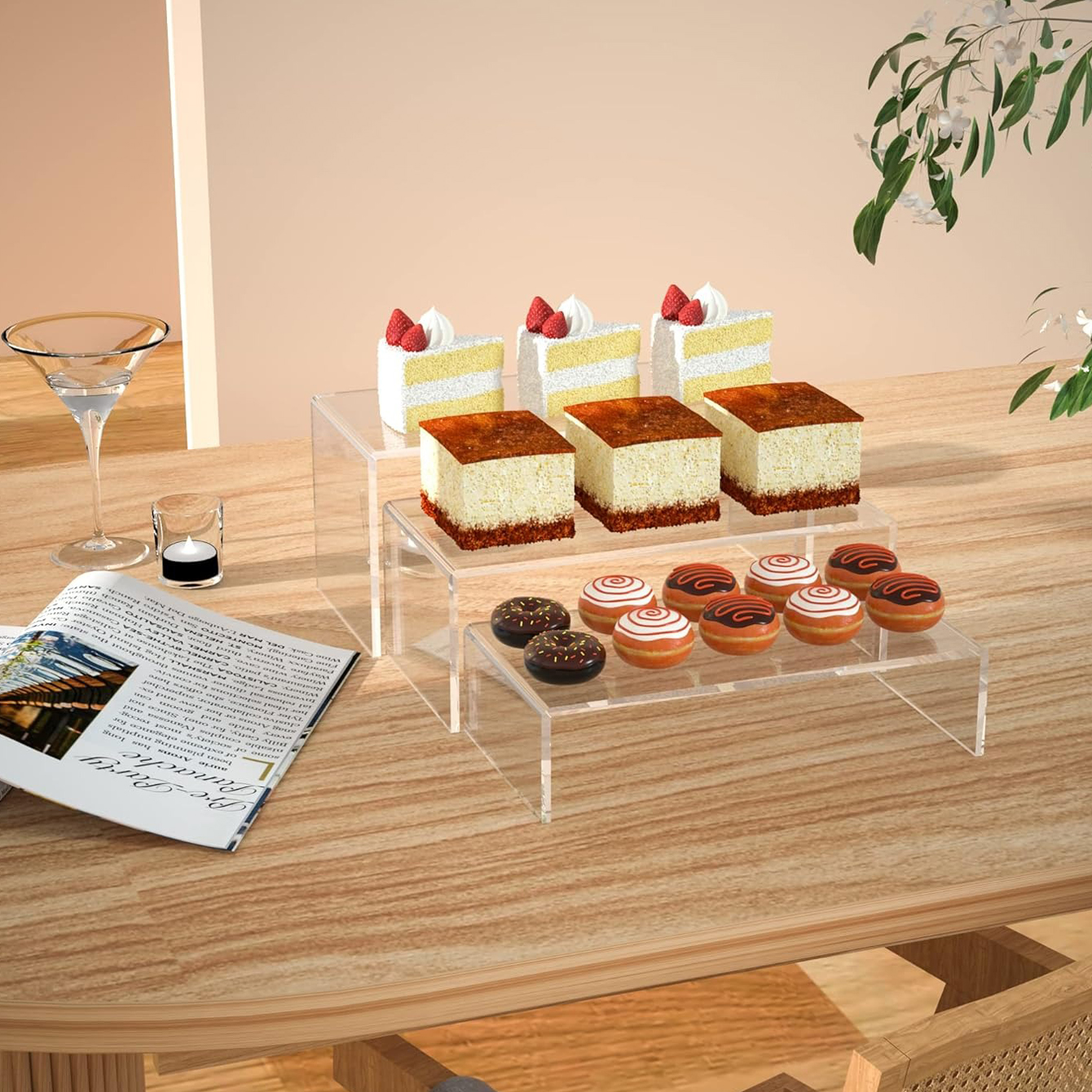 3 pieces of acrylic display sh - مراجعة Pop Display Shelf وسعره
