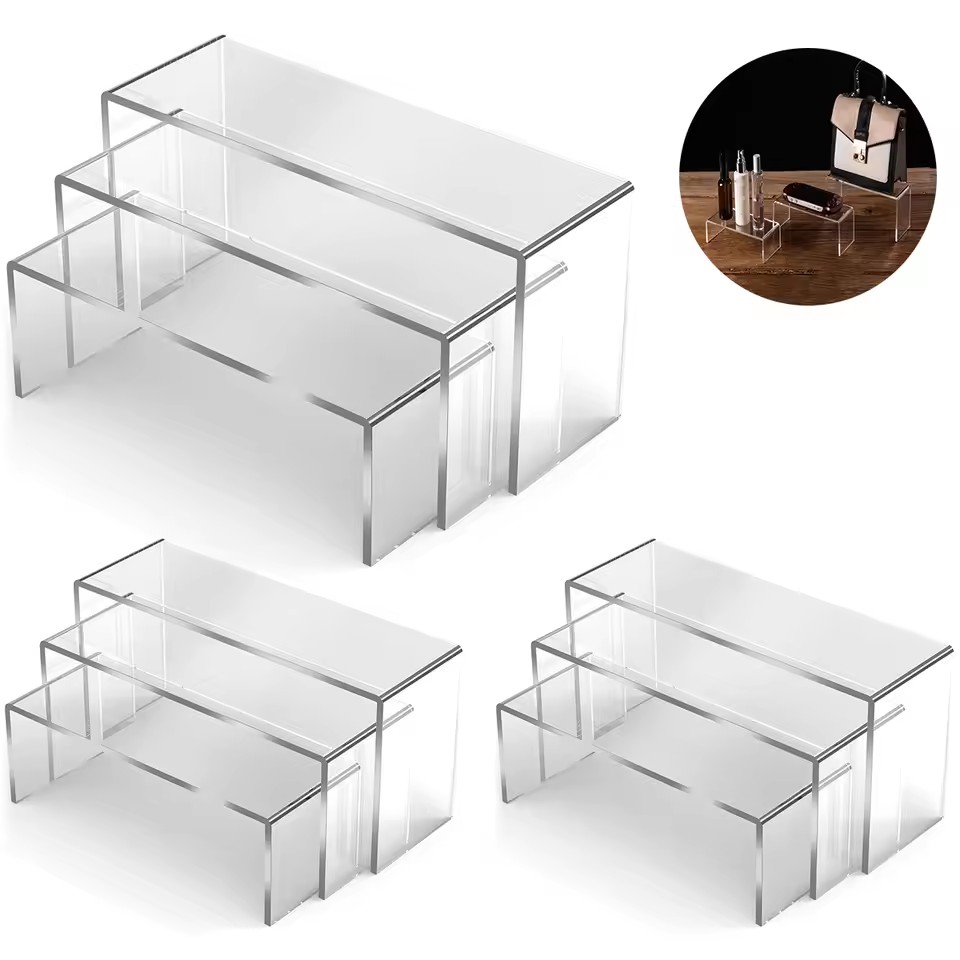 3/6/9/12Pc Clear Acrylic Displ - مراجعة Display Risers Set وسعره