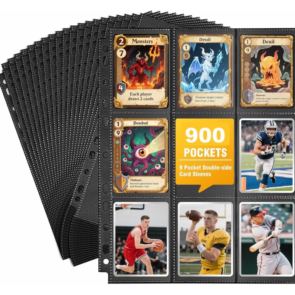 50Pack 900 Pockets Trading Car - مراجعة Trading Card Binder وسعره