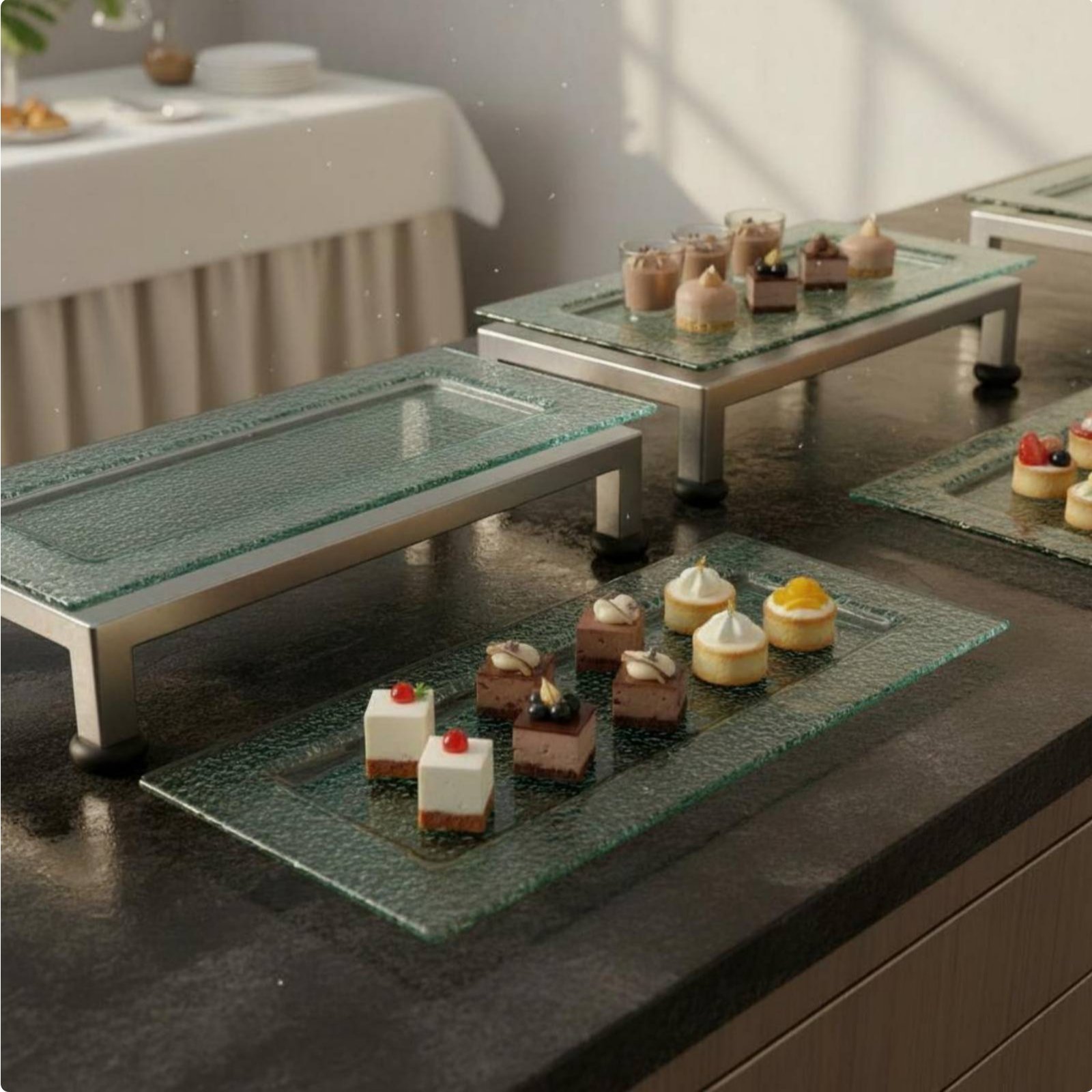 3-Tier Serving Stand Multifunc - مراجعة Display Risers Set وسعره