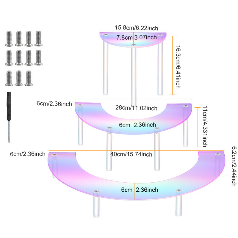 1 set 3 Tier Acrylic Display R - مراجعة Display Risers Set وسعره