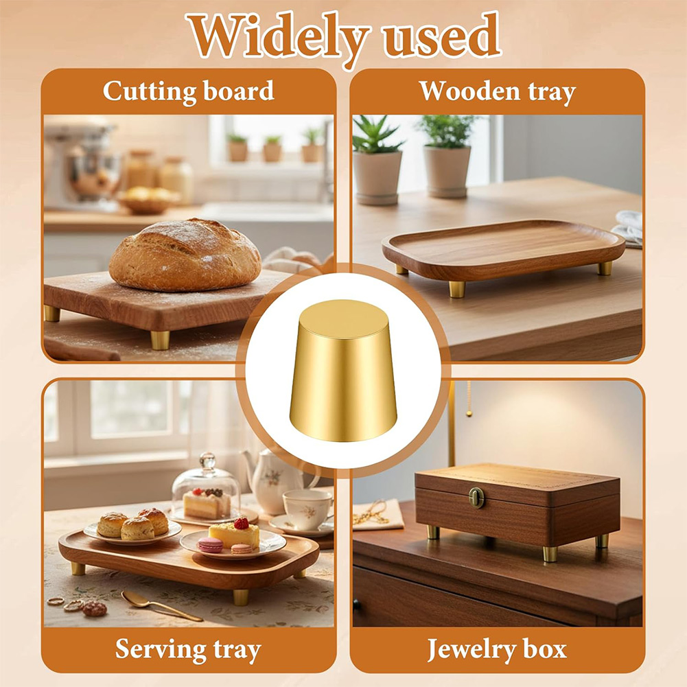4pcs Brass Cutting Board Feet  - مراجعة Display Risers Set وسعره