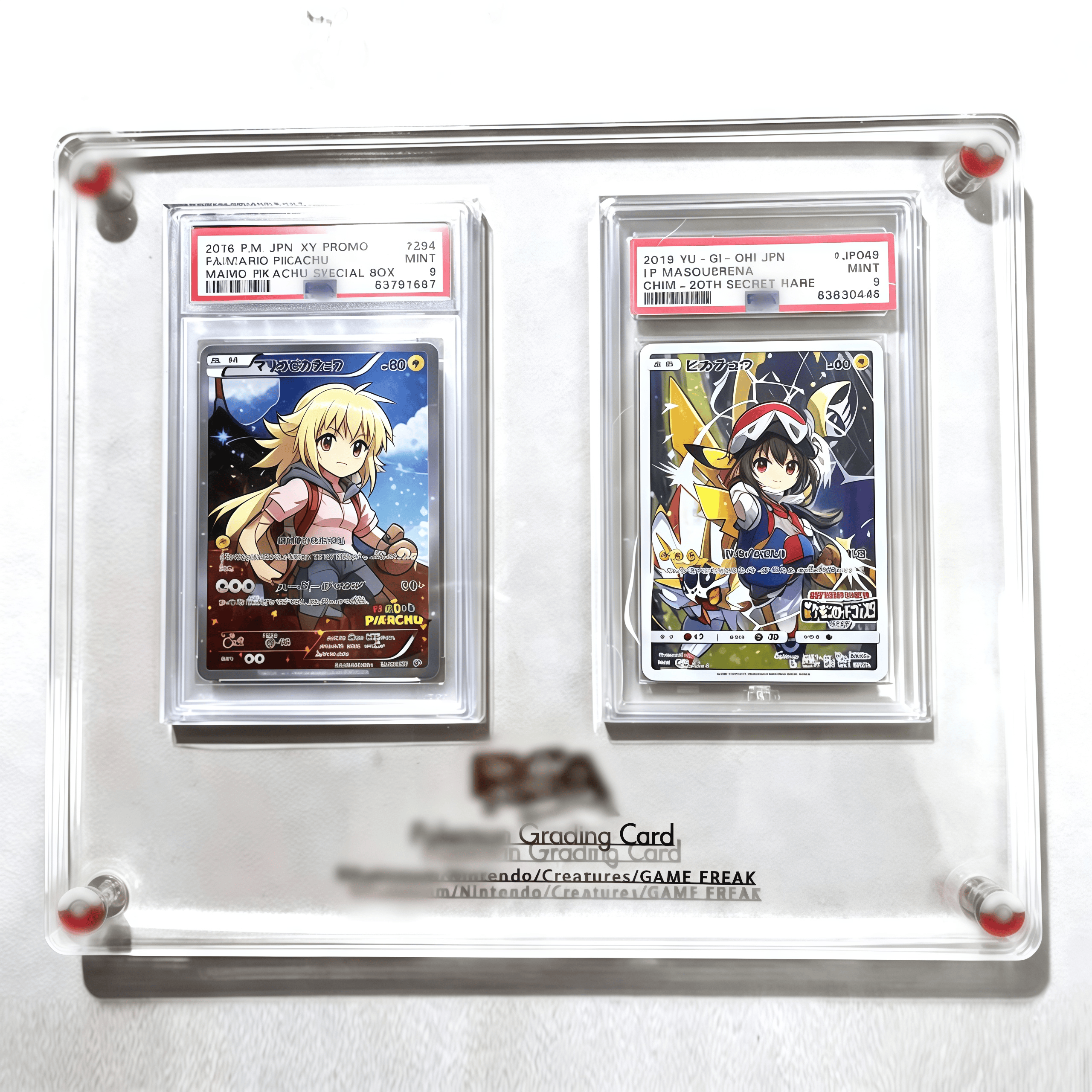 PTCG Pokemon Yu-Gi-Oh Rating G - مراجعة Graded Card Display وسعره
