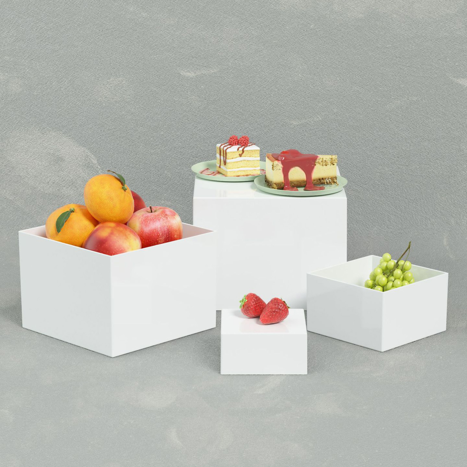 6x Acrylic Buffet Riser Desser - مراجعة Display Risers Set وسعره