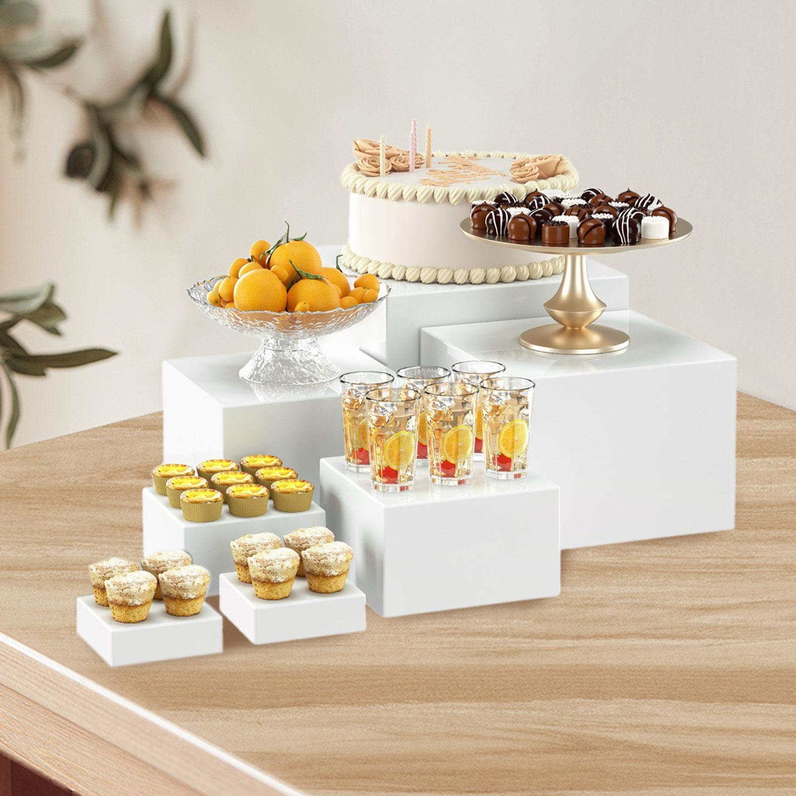 TQH 7Pcs Buffet Riser Dessert  - مراجعة Display Risers Set وسعره