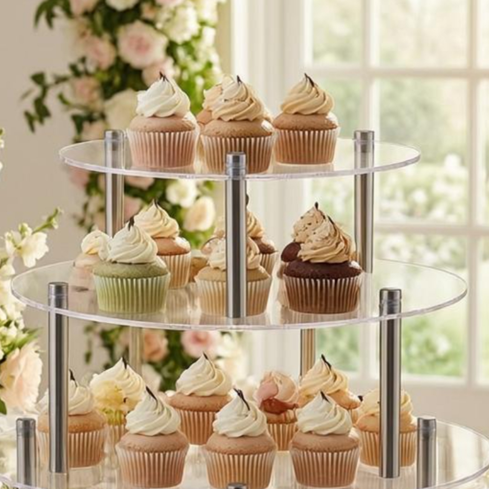 Acrylic Cake Stand Cylindrical - مراجعة Display Risers Set وسعره