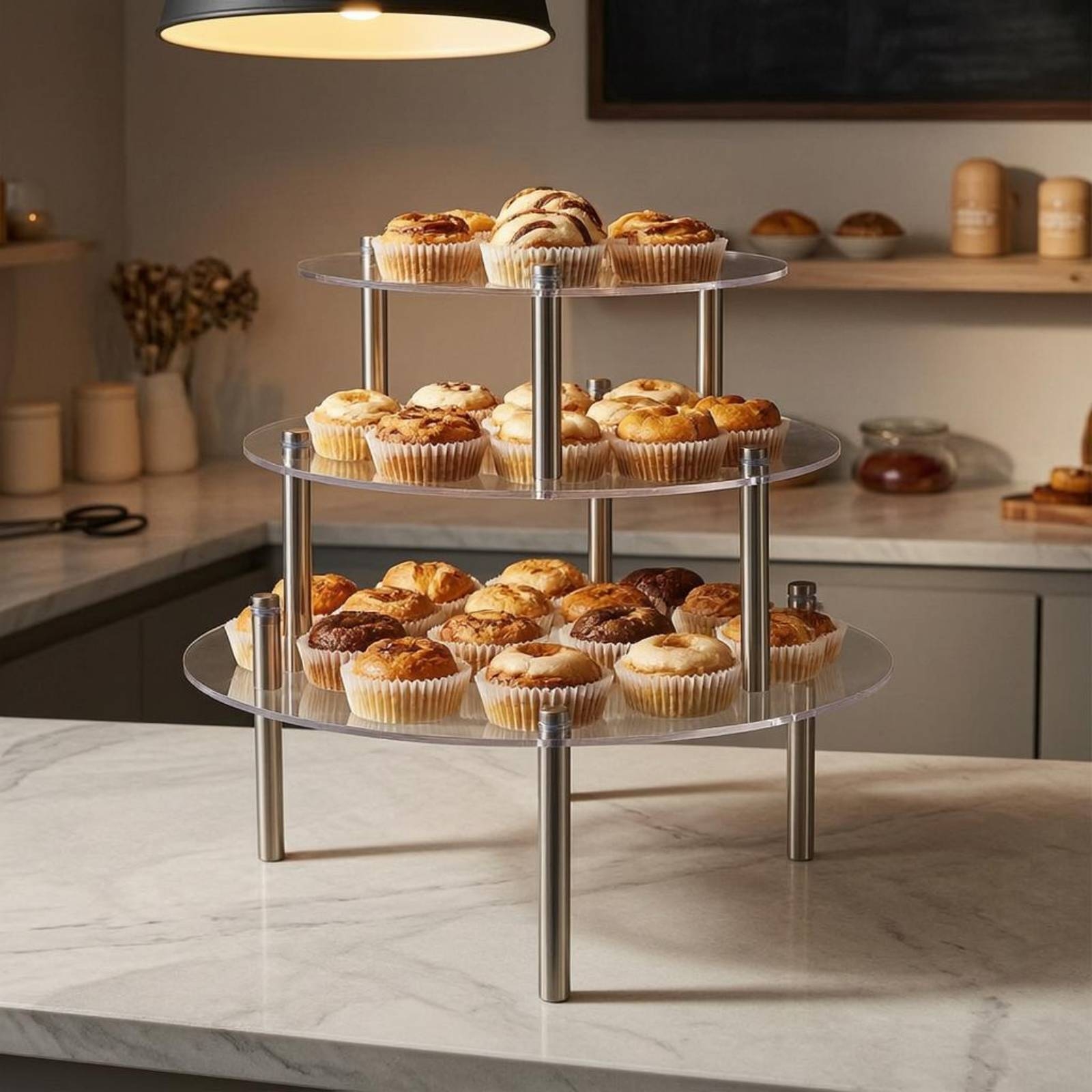 Acrylic Cake Stand Cylindrical - مراجعة Display Risers Set وسعره