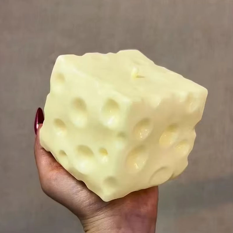 ◑Jumbo Cheese Cube Stress Ball - مراجعة Fidget Cube Original وسعره