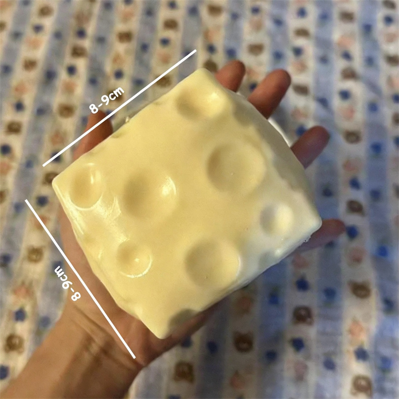 ◑Jumbo Cheese Cube Stress Ball - مراجعة Fidget Cube Original وسعره