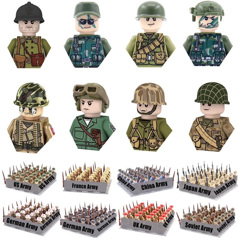 World War II military soldier  - مراجعة Building Block Mini وسعره