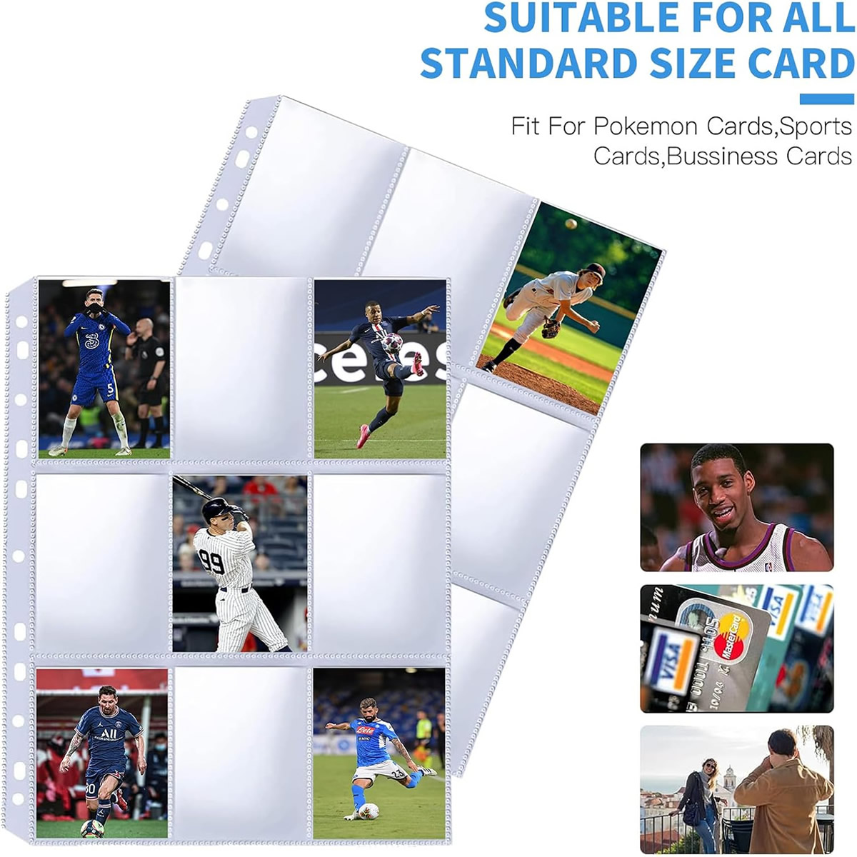 50 Pack 9 Pocket Card Sleeves  - مراجعة Pokemon Binder Card وسعره