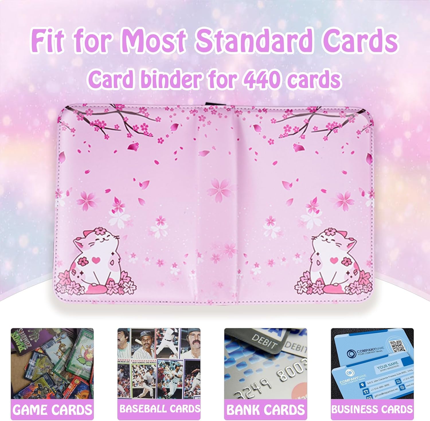 440 Card Binder for Girls with - مراجعة Trading Card Binder وسعره