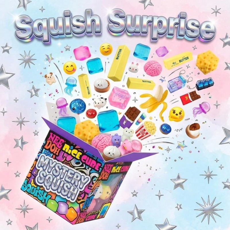 Holiday Squishy Mystery Blind  - مراجعة Mystery Box Blind Bag وسعره