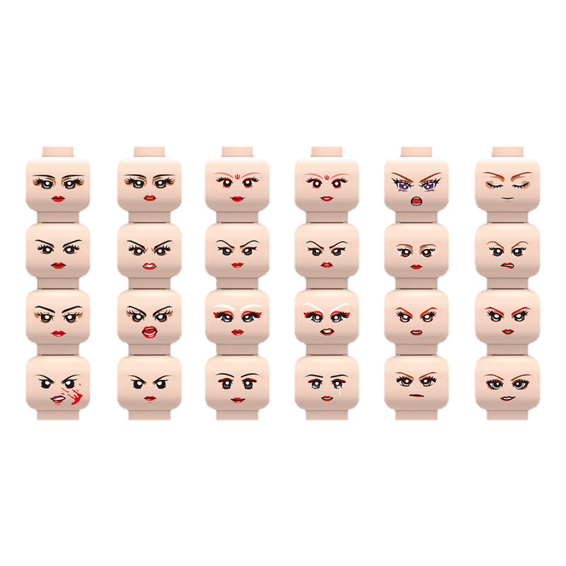 Injured Emotional Face Heads B - مراجعة Lego Minifigure Holder وسعره